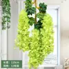 Enredadera artificial violeta hecha a medida transfronteriza para decoración de interiores, flores de pared, flores artificiales para techo, plantas colgantes para sala de estar, flores artificiales
