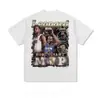 Camiseta Estrela Americana de Manga Curta com Estampa Vintage Clarkson Curry Kobe Irving James Morant