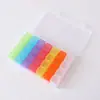 Caja de Almacenamiento de Joyería Colorida Extraíble de 28 Compartimentos Caja de Plástico para Uñas Caja para Decoración de Uñas con Perlas Caja de Clasificación de Piezas Anti-Fugas