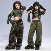 Disfraz de baile de jazz para niñas, estilo genial y dulce, con pantalones de camuflaje para mujer, disfraz de jazz para niños, moderno y elegante para mujer.