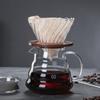 Cafetera de mano de vidrio de borosilicato de alta calidad al por mayor, cafetera tipo nube, taza con filtro, olla para compartir con filtro, cafetera doméstica con tapa