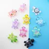 Caricatura Sanrio Arena Fluida Tortuga Pequeña Tortuga Luminosa Adornos de Resina DIY Tortuga Pequeña de Pareja Figuras de Juguete