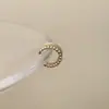 Estilo Lujo Ligero Zirconia Incrustada Oro Café Multicapa Geométrico Versátil Moda Diseño Simple High-End Ear Cuff para Mujeres