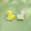 Accesorios acrílicos de pony coloridos tridimensionales de dibujos animados para diversión manual de bricolaje, decoraciones para pendientes, pinzas para el pelo y materiales para fundas de teléfono