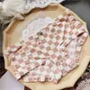 [80-120] 524 Seda de Hielo estampado lindo tiro bajo bolsa de ropa interior para mujer cadera con taladro ropa interior para mujer tiro bajo