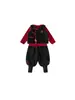 Conjunto de Año Nuevo para Niños Camisa Base Roja Chaleco Pantalones Jogger Conjunto de Tres Piezas para Niñas Ropa Nueva a la Moda para Niños