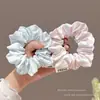 Goma para el pelo de estilo coreano, tamaño extragrande, de intestino de cerdo, estilo casual para niñas, linda cuerda floral para coleta con lazo