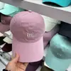 Boné de Baseball Bordado com Letra 'm' para Mulheres Versátil para Homens Aba Curva Algodão Macio Top Chapéu de Sol Moda Simples Boné de Baseball Mulheres