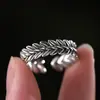 Anillo Vintage Yintai con Espiga de Trigo Desgastada para Mujer, Diseño de Nicho, Anillo Seguro para el Dedo Índice Cada Año, Anillo Abierto de Moda para Hombres y Mujeres