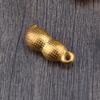 Pingente antigo de ouro arco conta redonda incrustada pingente de jade acessórios de liga diy coroa cauda de peixe