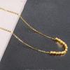 Collar Cuadrado Arena Dorada Vietnam Latón Chapado en Oro Moda Femenina Joker Plata Rota Varios Dos Collares Cuadrado Pequeño Joyería de Azúcar