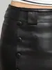 Saia de Couro Genuíno Feminina 2026 Outono Novo Estilo Justa Cintura Alta Colada ao Corpo Midi Saia Pele de Cordeiro Moda Versátil
