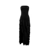 Vestido Sexy de Verano Europeo y Americano 2026, Venta Caliente Transfronteriza, Sin Tirantes, Ajustado, con Bordes Fruncidos y Abertura Lateral, Elegante Vestido de Noche