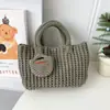 La bolsa tejida súper popular del verano para mujer, nuevo modelo 2026, estilo artístico, bolsa de playa tejida para vacaciones, bolso de hombro y cruzado