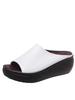 Chinelos Femininos Verão 2021 Novo Estilo Étnico Wedge Fishmouth Slides para Sair Plataforma Fundo Grosso Sandálias Retro