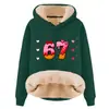Sudadera con Capucha y Cordón de Manga Larga Holgada Casual de Gran Tamaño para Otoño e Invierno, Composito de Imitación de Algodón, Lana de Cordero, Hombro Caído