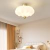 Lámpara de Techo para Dormitorio Color Crema Estilo Francés, Lámpara de Calabaza Nueva, Iluminación Artística para Estudio Acogedor Vintage, Dormitorio Principal