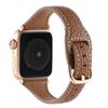 Adecuado para la correa del reloj Apple S8, correa de cuero con estampado de estrella y lichi de cintura pequeña para Applewatch SE.