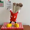 Contenedores de Plumas Qiqimi Adornos de Escritorio Lindos Alto Valor de Color Estilo ins Dibujos Animados Multifuncional Papelería para Estudiantes Rojo