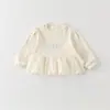Sudadera para Niña 2026 Primavera Nuevo Estilo Ropa de Encaje Patchwork para Bebés y Niños Pequeños Top Versátil Floral para Bebés Niñas Clase A
