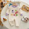 Ropa de bebé primavera niña ropa de bebé flor pequeña tridimensional mameluco de bebé primavera y otoño ropa para recién nacidos ropa de bebé primavera