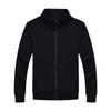 310g Algodón Tencel delgado color liso cuello alto cremallera suéter personalizado deportivo casual cárdigan abrigo mono bordado