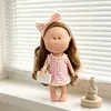 Solo la Ropa: Ropa para Muñeca de Papa Mia 30cm, Rosa Caramelo, Azul, Falda Cuadros Rojos de Repuesto