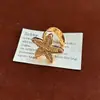 Anillo de Estrella de Mar Sesar Nuevo de Primavera y Verano Europeo y Americano Chapado en Cobre Oro Industria Pesada Retro Diseño de Nicho Textura de Personalidad Avanzada Anillo