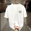 Camiseta de verano de seda de hielo negra estilo Hong Kong para hombre y mujer, camiseta sencilla que combina con todo, vestido para pareja, camiseta de manga corta para hombre y mujer, moderna