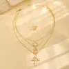 Europa y Estados Unidos collar transfronterizo de la Virgen María cobre incrustado circonita moda personalidad alto sentido cadena de clavícula anillo accesorios