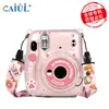 Adequado para Polaroid Instax Mini11 Estojo de Armazenamento Transparente Atacado Estojo de Cristal Corda de Alça Adesivo Conjunto de Três Peças