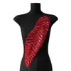 Malla de Lentejuelas con Plumas en Forma de Hoja de Cola de Pájaro Parche de Tela para Ropa Vestido Vestido de Novia Bordar Accesorios de Corsage