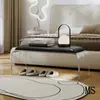 Taburete de Entrada Minimalista de Alta Gama para Cambiar Zapatos, Taburete Bajo Infantil, Banco Sólido de Madera al Pie de la Cama, Taburete de Ocio para Sofá de Sala de Estar en Casa