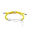 Pulseira de Corda de Mão Multicor Transfronteiriça Europeia e Americana Material em Branco Acessórios Cruzados Prontos Presente para Gravação Pulseira de Aço Inoxidável