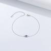 Pulsera Ojo del Diablo de Plata Esterlina S925 con Circonitas Micropavé para Mujer Diseño Europeo y Americano Ins Retro de Alta Gama Joyería de Diamantes