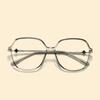 Nuevo Armazón de Gafas Metálico de Titanio Ultraligero, Alta Calidad, Lujo Ligero para Mujer, Marco Grande Polygonal Retro, Espejo Plano, Cara Pequeña