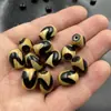 Accesorios para joyería DIY 10*14mm cuentas negras y blancas cuentas de ágata cuentas sueltas dientes de tigre pájaro Dapeng Lerzi