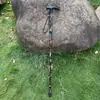 Bastón de Trekking Plegable para Viajes al Aire Libre Bastón Telescópico Recto con Mango Impreso Bastón para Caminar para Personas Mayores Bastones para Senderismo y Escalada para Personas Mayores