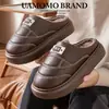 Chinelos de algodão masculinos oversized, novo estilo inverno 2026, para uso interno, antiderrapantes, quentes e adequados para idosos, com forro de fleece adicional e solas grossas