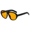 Gafas de sol de marco grande estilo europeo y americano 2026 para mujer, de moda con protección UV, gafas de bloqueo de luz azul transfronterizas, gafas de sol sin graduación