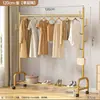 Perchero grueso de pie para balcón y dormitorio, tendedero interior, perchero simple de una barra para uso doméstico
