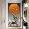 Adesivos de Parede para Hall de Entrada Estilo Novo 2025 Mural Decorativo Autoadesivo Estéreo 3D Cobre Corredor Feio Adesivos de Parede para Sala de Estar