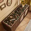 J Tapete de Mesa para Gabinete de TV Americano Impermeável e à Prova de Poeira Tapete de Couro Tapete Protetor de Bancada de Sapateira Armário de Entrada Armário de Vinho Mesa Longa B