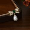 Broche de trigo con perla y circonita de moda coreana, ambiente elegante y creativo, accesorios para trajes y vestidos, lote de broches