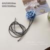 Gargantilla de Mezclilla Flor de Camelia para Cuello Collar Inspirado en Chanel Estilo Francés Dulce Picante Fresco Estilo de Atar Japonés y Coreano