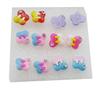 Mini Aretes de Dibujos Animados a Color Mariposa Mickey Redondos Multicolor Diamante Tachuela Pequeña Joyería