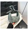 Bolsa de Hombro Retro Elegante Estilo Coreano de Moda Tendencia Primavera 2026, Bolso Cruzado de Hombro Único, Chic Bolso de Media Luna