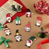 16 Piezas Adornos Colgantes de Enano de Madera de Navidad Enano Hueco para Árbol de Navidad con Colgante de Cuerda Decoraciones para el Hogar