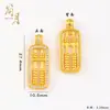 Colgante de Ábaco Dorado con Incrustaciones de Diamante, Pez Dorado, Moneda de Cobre, Amuleto de Bolsa de la Suerte, Accesorios para Pulseras y Collares DIY