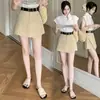 Shorts y Faldas Casuales para Mujer, Nuevo Estilo Veraniego Pantalones Falda de Trabajo, Pantalones Cortos tipo Boot de Pierna Ancha de Cintura Alta, Pantalones Falda Cortos de Abrigo para Mujer, Blanco
